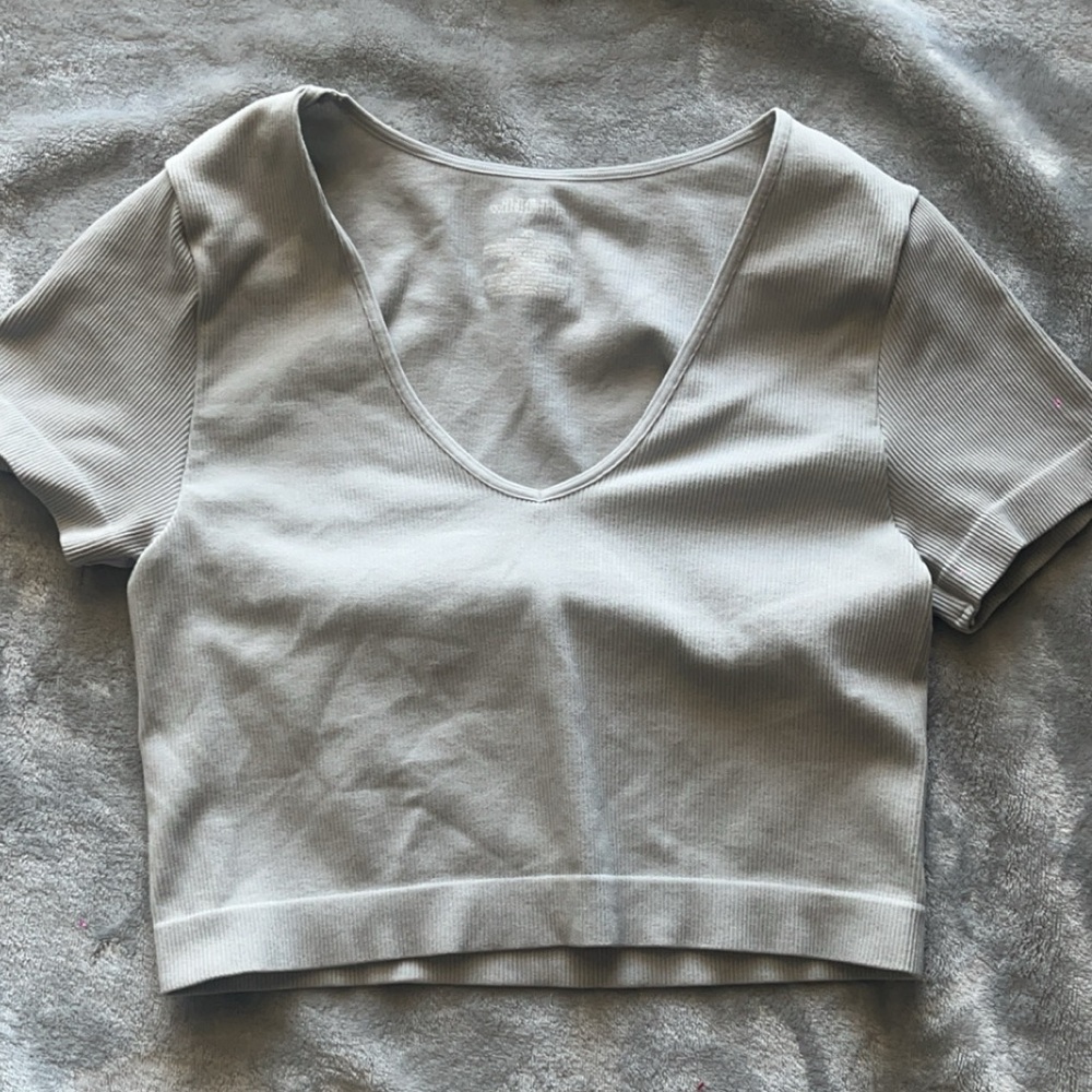 Wild Fable cropped ribbed baby tee